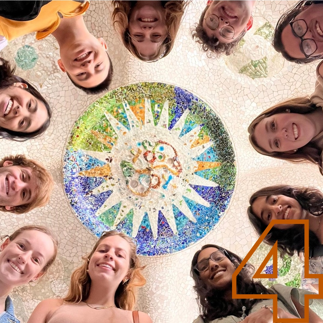 Texas ChE students standing in a circle