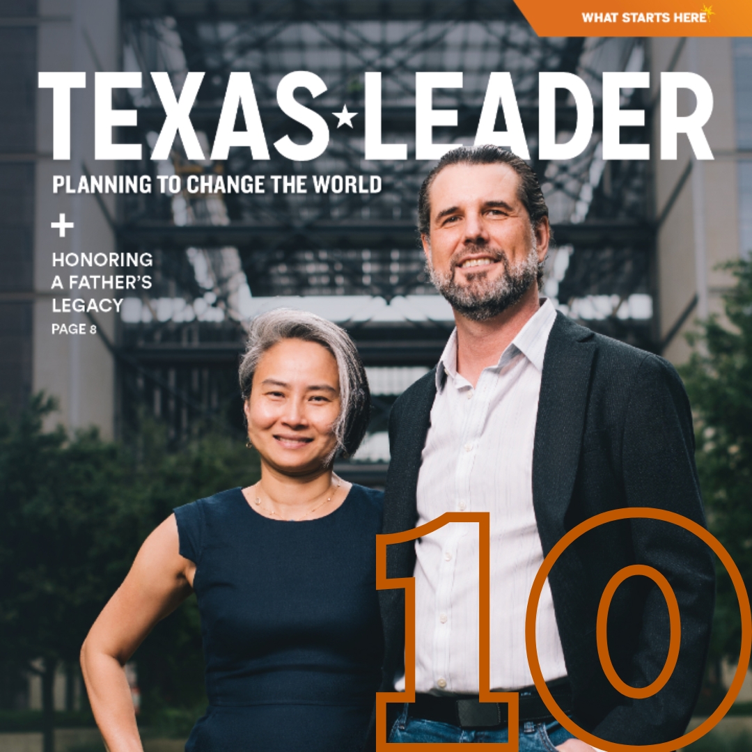 Tom and Van Truskett on cover of Texas Leader magazine