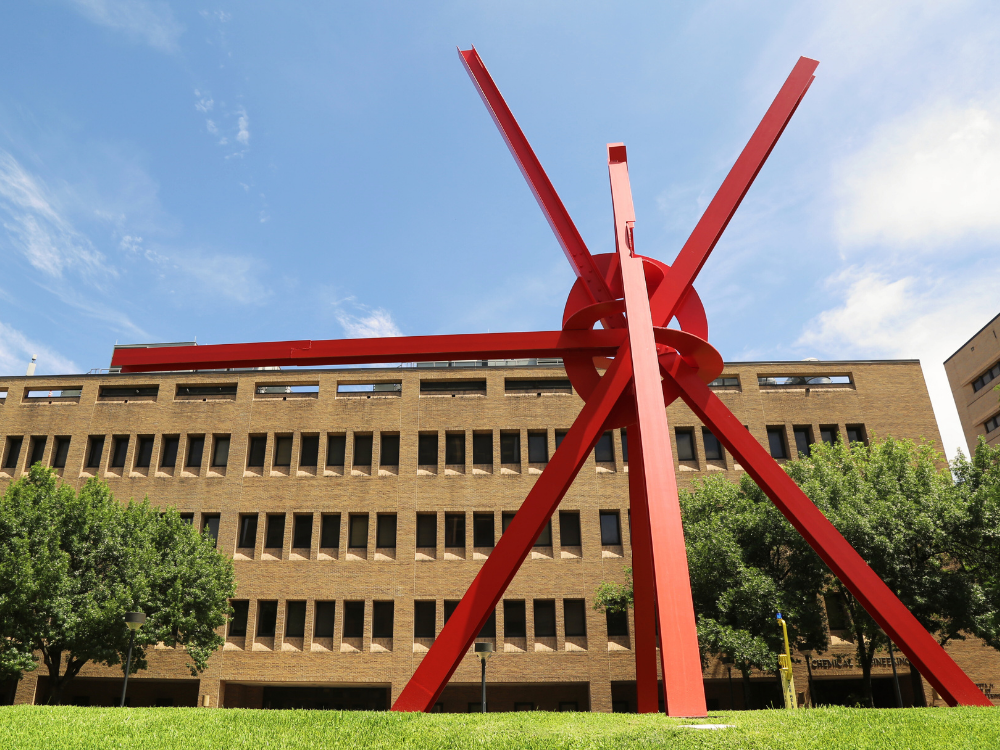 Outside of CPE - UT Austin's chemical and petroleum building