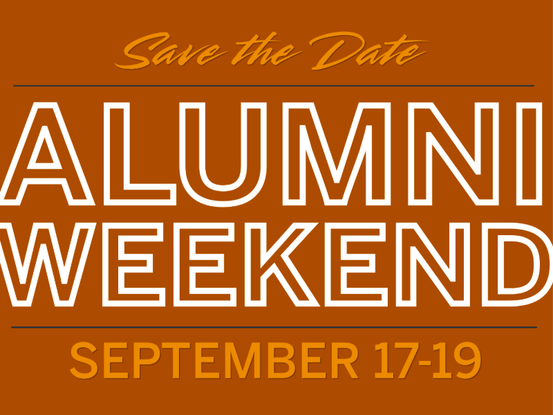 Save the Date, Alumni Weekend, September 17-19