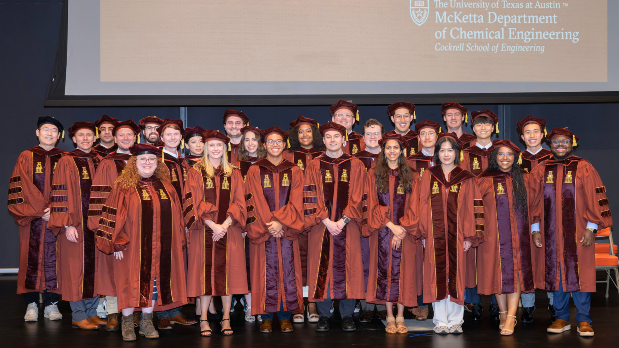 2026 recent Ph.D. program graduates on stage