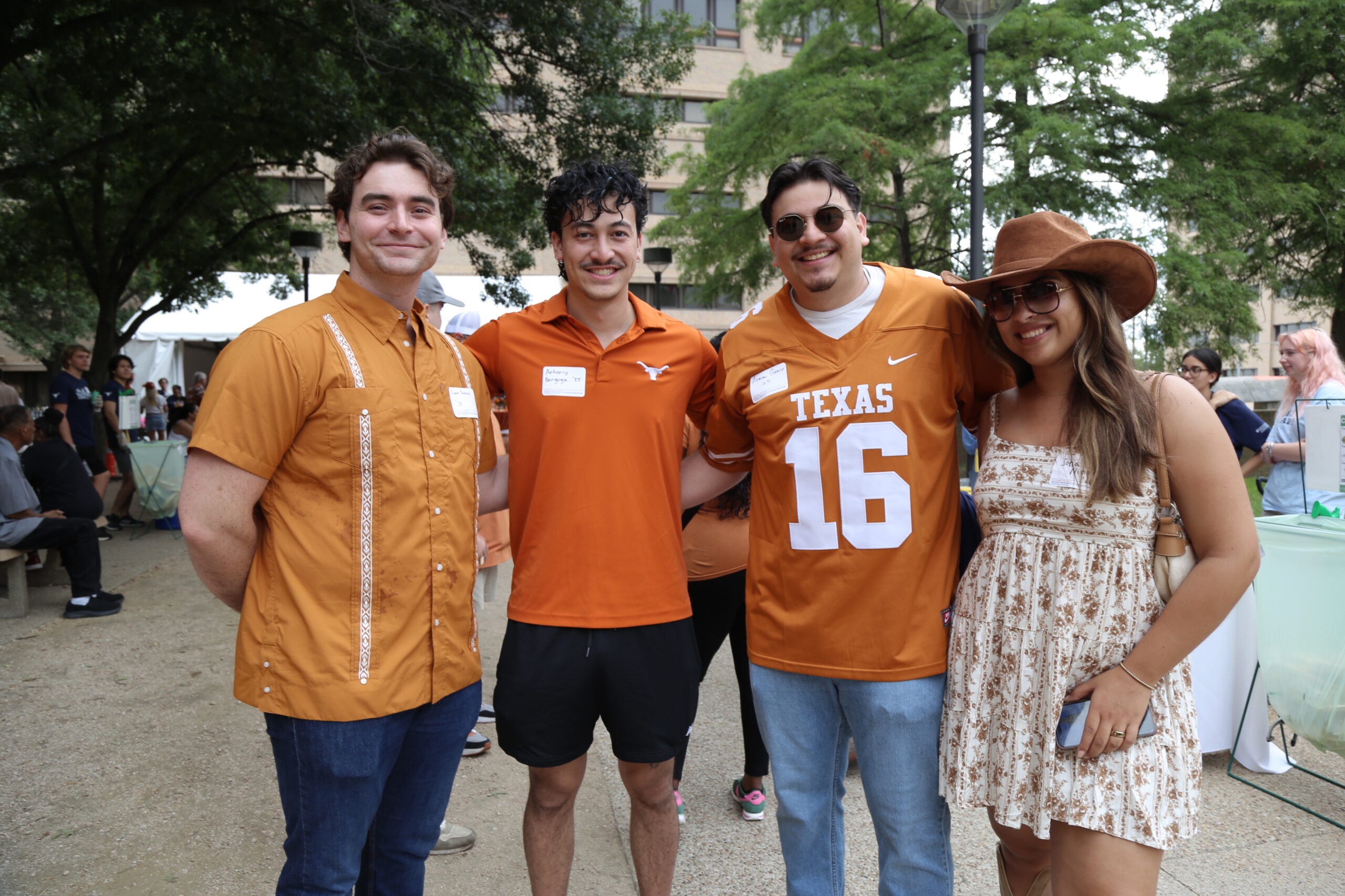 Texas ChE smiling at tailgate